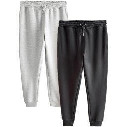 Next Pantaloni gri amestecat / negru