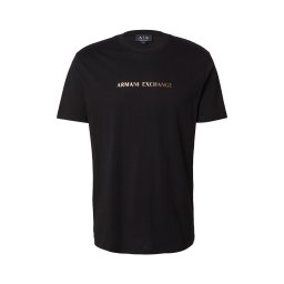 ARMANI EXCHANGE Tricou auriu / negru