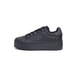 Tommy Jeans Sneaker low 'ESS' gri închis / negru