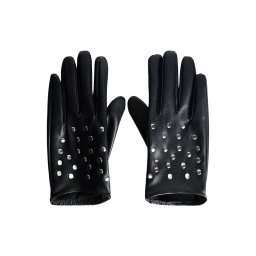 Bershka Mănuşi cu degete negru / argintiu