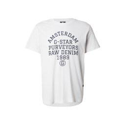 G-STAR Tricou 'Purveyors' negru / alb