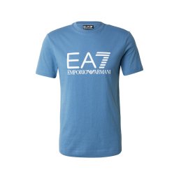 EA7 Emporio Armani Tricou albastru denim / alb