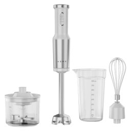 Blender, tocător și mixer 3in1 AENO AHB0004W, 1200W, 0,5 l, 18 trepte, Turbo, motor DC, alb/inox