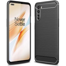 Husa Husa pentru OnePlus Nord 5G - Techsuit Carbon Silicone - Black