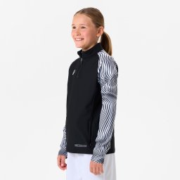 Bluză cu fermoar scurt CLUB Wavy Negru-Alb Copii