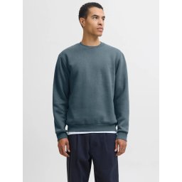 Jack & Jones Bluza barbati, simpla cu decolteu la baza gatului, Gri inchis (SELECTATI MARIMEA: XL)
