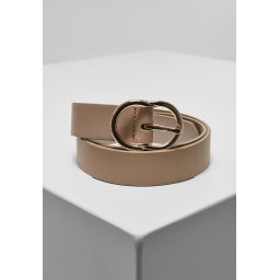 Small chain mail belt with buckle beige