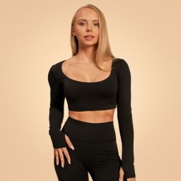 BeastPink Top sport pentru femei Sense Black S