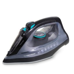 Fier de calcat fara fir Esperanza EHI010, 2600W, Placa ceramica, 300 ml, Uscat + abur, Autocurstare, Calcare verticala, Negru