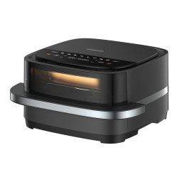Friteuza cu aer cald si cuptor pizz HPAF-B4DC22BK, 2200 W, 4 l, Negru