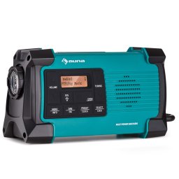 Auna Patagonia DAB+ Radio în aer liber DAB / DAB+ / FM Mâner de încărcare USB SOS Alarmă impermeabilă (MG3-Outdoor-Radio-BL)