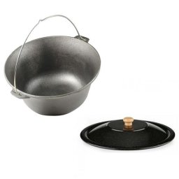 Set ceaun fonta cu capac emailat, 14.5 L, Premium