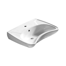 Isvea - Lavoar pentru persoane cu dizabilități fizice, 45,6 x 59,5 cm, ceramică, alb