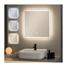 Brilagi - BELLA oglindă de baie încălzită, LED dimabilă cu iluminare integrată, 16W/230V 60x60 cm IP44