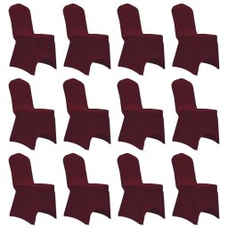 Huse elastice pentru scaun, 12 buc., visiniu GartenMobel Dekor