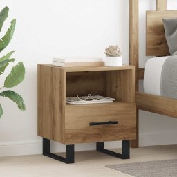 Dulap de noapte cu sertar stejar artizanal 40 x 35 x 47.5 cm GartenMobel Dekor