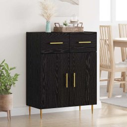 Bufet cu sertar Stejar Negru 69,5 x 34 x 90 cm Lemn compozit GartenMobel Dekor
