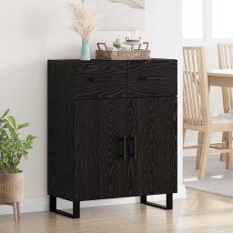 Bufet cu sertar Stejar Negru 69,5 x 34 x 90 cm Lemn compozit GartenMobel Dekor