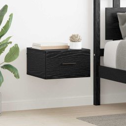Dulap de noapte suspendat, stejar negru, 35 x 35 x 20 cm, cu sertar