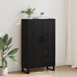 Bufet cu sertar Stejar Negru 69,5 x 30 x 115 cm Lemn compozit GartenMobel Dekor