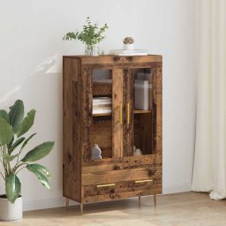 Bufet Lemn Vechi 69,5 x 31 x 115 cm Lemn Stratificat si Sticla GartenMobel Dekor