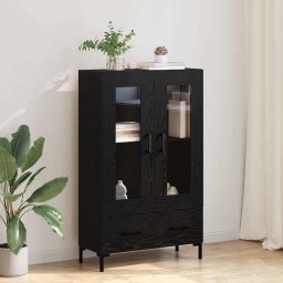 Bufet cu sertar Stejar Negru 69,5 x 31 x 115 cm Lemn compozit GartenMobel Dekor