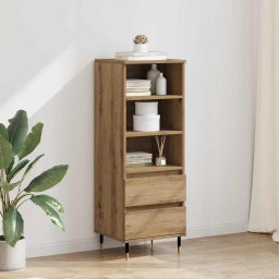 Bufet cu sertar Stejar Artizanal 40 x 36 x 110 cm Lemn compozit GartenMobel Dekor