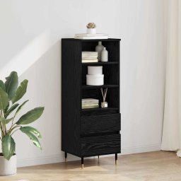 Bufet cu sertar Stejar Negru 40 x 36 x 110 cm Lemn compozit GartenMobel Dekor