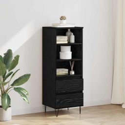 Bufet cu sertar Stejar Negru 40 x 36 x 110 cm Lemn compozit GartenMobel Dekor