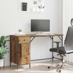 Birou de calculator Lemn Vechi 131 x 48 x 75 cm Lemn compozit GartenMobel Dekor