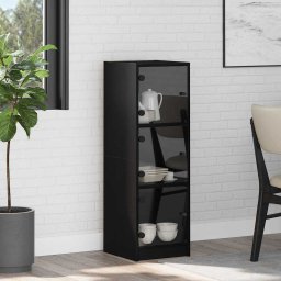 Bufet Stejar Negru 35 x 37 x 109 cm Lemn compozit GartenMobel Dekor