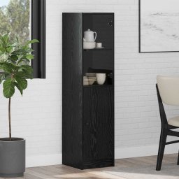 Bufet Stejar Negru 35 x 37 x 142 cm Lemn compozit GartenMobel Dekor