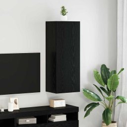 Dulap TV de perete Pe perete Stejar Negru 40,5 x 30 x 102 cm GartenMobel Dekor