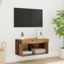 Cabinet TV Pe perete Lemn Vechi 60 x 30 x 30 cm Lemn compozit GartenMobel Dekor