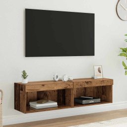 Dulapuri TV 2 pcs Lemn Vechi 60 x 30 x 30 cm Lemn compozit GartenMobel Dekor