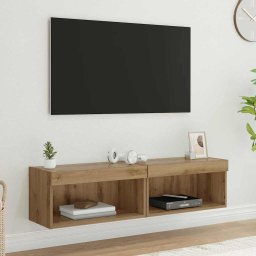 Dulapuri TV Pe perete 2 pcs Stejar Artizanal 60 x 30 x 30 cm GartenMobel Dekor