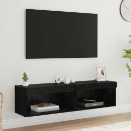 Dulapuri TV 2 pcs Stejar Negru 60 x 30 x 30 cm Lemn compozit GartenMobel Dekor