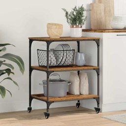 Troler de Bucatarie Lemn Vechi 60 x 41 x 76 cm Lemn compozit GartenMobel Dekor