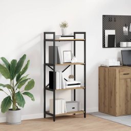 Raft pentru carti Stejar Artizanal 56 x 34 x 133,5 cm GartenMobel Dekor