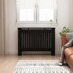 Capac pentru radiator Stejar Negru 112 x 19 x 81,5 cm GartenMobel Dekor