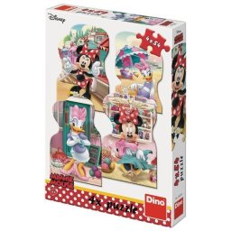 Puzzle 4 in 1 - Minnie si Daisy in vacanta (4 x 54 piese)