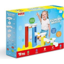 Joc de constructie - Labirintul bilutelor (79 piese)