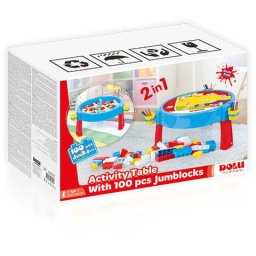 Masuta de activitati cu 100 cuburi de construit