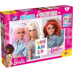 Puzzle GLITTER Barbie - Cele mai bune prietene (108 de piese)