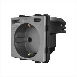 Modul priza Schuko + USB-A + USB-C 20W Fast Charge
