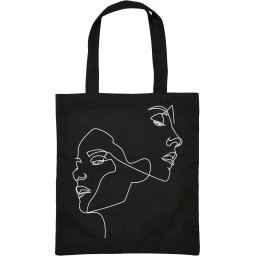 Black canvas bag One Line