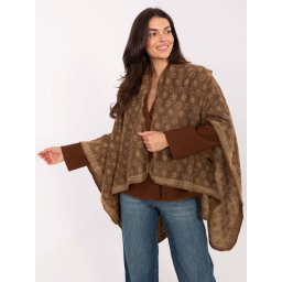 Poncho maro cu model floral