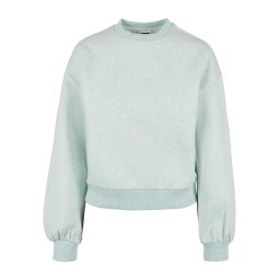 Hanorac supradimensionat pentru femei, culoare turcoaz melanj