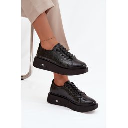 Pantofi cu platformă pentru femei din piele lăcuită Artiker