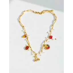 Colier Hera Classica din aur cu motive de fructe